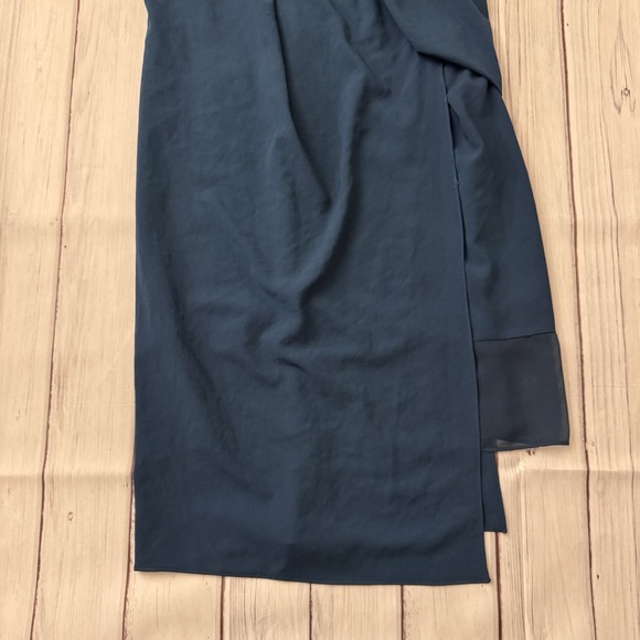 Helmut Lang Blue Shift‎ Dress Size 4 Women's Silk Blend Sexy Old Money - Picture 3 of 12
